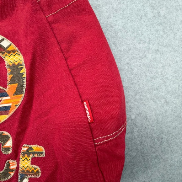 Unionbay Red Canvas Peace Sign Patch Boho Hobo Shoulder Bag - Picture 3 of 10